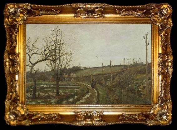 framed  Camille Pissarro Winter Landscape, ta009-2